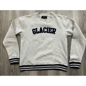 Valani Glacier Crewneck Sweatshirt Womens 2XL Grey Navy Blue Varsity Pullover